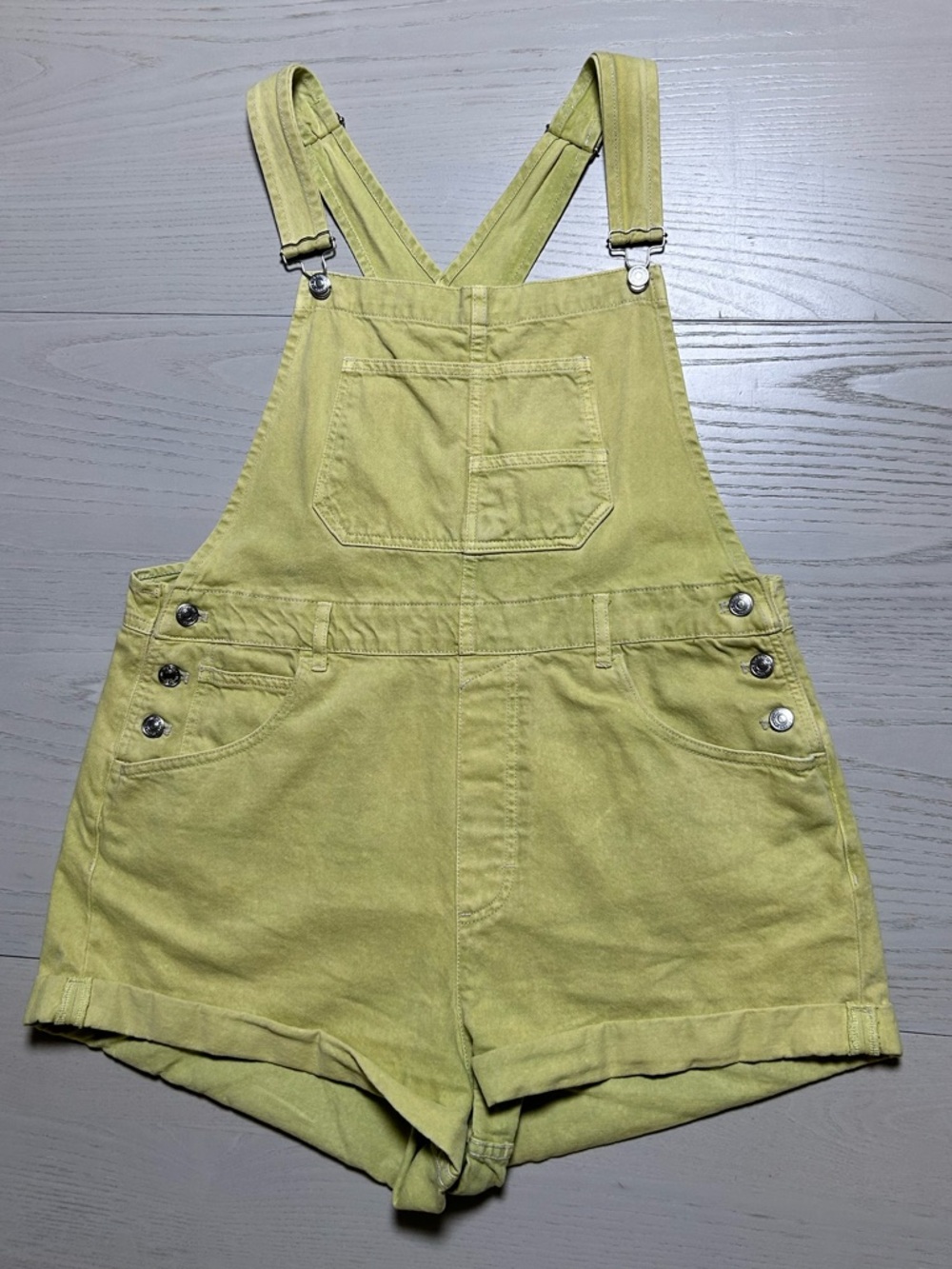 We The Free Ziggy Shortalls Chartreuse